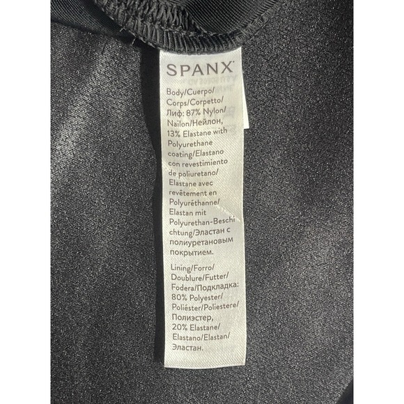 SPANX Leggings Womens Small Black Faux Leather High‎ Waist Stretch Slimming 2437 - Picture 4 of 8